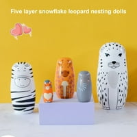 Asdomo drvene slatke životinje rusko gniježđenje lutke Montessori Edukativna igračka za djecu dječji