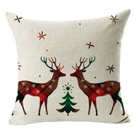 Jastučići za bacanje, božićni posteljina jastuk navlakač jastuk pokrov jastuka za jastuk zelena i crvena