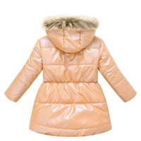 Dječje djevojke jakne od pune boje dugih rukava debela vjetra topla zimska kapuljača za odmor, kaputi