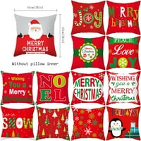 Colisha jastučnice Xmas jastuk pokriva kućni dekor 18x18 kvadratni jastuk saradnika santa claus božić