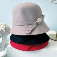 Cocopeaunt australijska vuna osjetila je jesen i zimska europska i američka retro dama hat art luk bazen hat moda