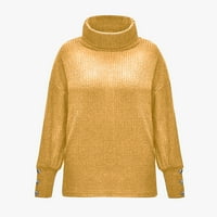 Košulje s dugim rukavima za žene Umitay Žene Turtleneck pulover dugih rukava, pleteni džemper