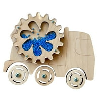 Montessori zauzet odbor DIY materijal Drvena aktivnost igračke za rukotvorinu za predškolski kamion