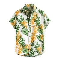 Jsaierl Muške havajske majice Ljetna tropska uzorka Majica Modne majice kratkih rukava Dolje Down Swirt košulje za kuglanje Top za plažu