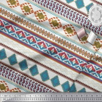 Soimoi bijeli pamučni voile tkanine Aztec geometrijske tkanine otisci na dvorištu široko