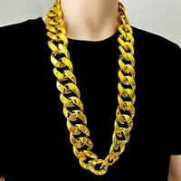 CXDA muške ogrlice veliki lanac hip hop smola pretjerana geometrijska ogrlica za choker za koktel zabavu