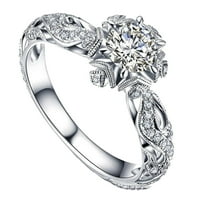 Prsten za žene Izvrsna izdubljena angažman za vjenčanje nakit Pribor Ženski prsten