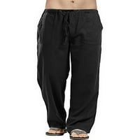 Plus size za muškarce za muškarce plaža domaća kućna odjeća Yoga casual labavi džepovi u boji elastične