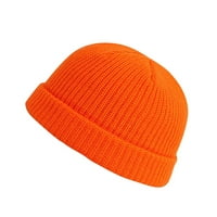 PXiakgy kape za žene uni modni zimski ležerni pleteni šešir čvrsti boja AllMatch šešir + jedna veličina