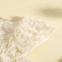 SUNISERY Baby Girl Romper haljina slojeviti ruffled ljetni cvjetni čipkani kombinezon za novorođenu