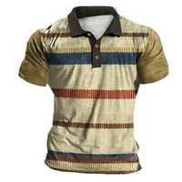 Tking modna muška košulja Golf košulja Casual Sports V izrez rebrani ovratnik kratki rukav modni casual