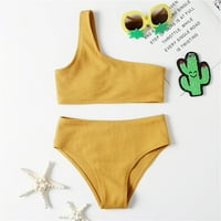 Kupaći za kupanje za tinejdžere Beach Sport Tanki remen Summer Beach Rash Guard kupaći kostimi Žuta