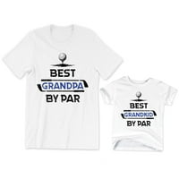 Najbolja djed od par muške majica Funny Golf Ball and Clubs Tee Best Grandkid od strane djece Majica Majica