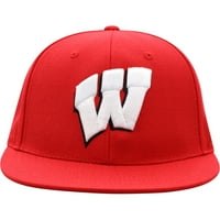 Muški vrhu svijeta Crveni Wisconsin Badgers ugrađeni šešir