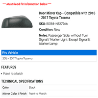 Poklopac ogledala vrata - kompatibilna sa - Toyota Tacoma