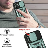 Za Apple iPhone Pro CASE, Prsten Kickstand Magnetic & Slide kamera zaštitnik vojno-razreda Hibridni rubni poklopac za zaštitu od ispuštanja