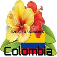 Kolumbijska naljepnica zastava Vinil Decal, Kolumbija Amapola