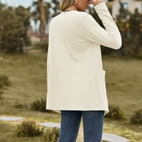 Cardigan za žensko čišćenje ženskog i zimskog džemper kaput kardigan dugi rukav džepni bluza odjeća