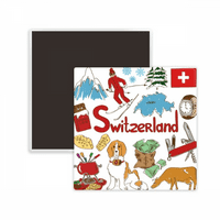 Švicarska Pejzaž Nacionalna zastava Trg Cercacs Frižider Magnet održava memento