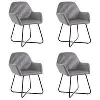 Selfrirane stolice sa čeličnim nogama bočna stolica siva za kuhinju, blagovaonicu, dnevni boravak kućni
