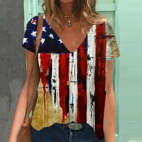 Ženska plus veličina ljetnih vrhova kratkih rukava majica s tiskanim bluzema Tunic vrhovi S-5XL