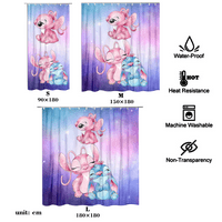 Cartoon Lilo & Stitch crtani tuš za prekrivanje kupatilo, vodootporna tkanina, 71x Lilo i šitvica zastor