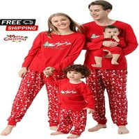 Odgovara božićne pidžame za obiteljsko spavanje crveno