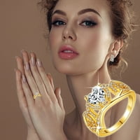 Prstenje nakita Modna mama Mikro set u obliku srca Dijamantni prsten ljubavni prsten za žene za žene