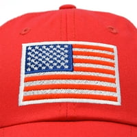 Američka zastava šešir Premium USA bejzbol kapa u crvenoj boji