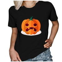 Halloween Majice za žene Ženske padajuće modne žene Ljeto Ležerne prilike tiskane Halloween Halloween