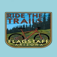 Flagstaff, Arizona, vožnja stazama, biciklom, kontura