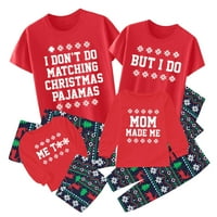 Puawkoer moda mama spavaća odjeća za božićnu porodicu koja odgovara pidžami slatki veliki jelen tiskani