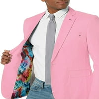 Azaro Uomo Muška blejca tanka haljina casual posteljina sportska jakna stilski, sjajni ružičasti xxx-veliki