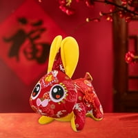 Punjene životinje lutka Lunarna novogodišnja kineska novogodišnja dekorativna zečja plišana igračka