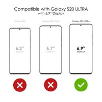 CASICNUNKINK Torbica za Samsung Galaxy S Ultra - Custom Ultra tanka tanka tvrda crna plastična plastična
