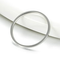 Biplut ženska moda glatka tanka titanijum čelična prstena za prsten za prste vjenčani nakit