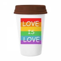 Rainbow Transgender LGBT šolja kava pijenje staklo Pottery CEC CUP poklopac