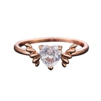 Prstenovi za tinejdžere moda Izvrsna krila Dijamantna prstena za srce za angažovanje nakita pokloni