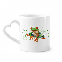 Poliputatske zelene žabe šolja kafe cerac pilje za čašu čaša srce