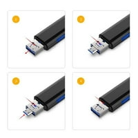 USB 3.1 Micro USB OTG TF čitač kartica za pH crnu