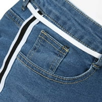 Outfmvch traperice za muškarce Jean Hortke ženske ležerne traper ravne rupe pantalone u nevoljenim Jeansom