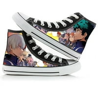 Anime Casual Cipes Classic Manga Uzorak cipele Ručno oslikano Custom Moja heroja Academia High Top Tenisica