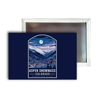 Aspen snježna sanjara Kolorado dizajn C suvenir Hladnjak Magnet 2,5 x3.5 Približno