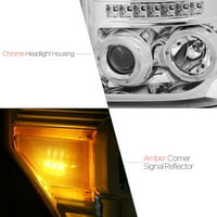 Hrome Amber Dual Halo projektor LED DRL za 11- F450 F Superduty 15