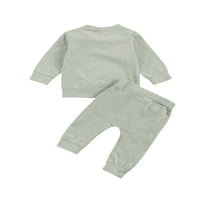 Carolilly novorođenčev novorođenčad dugih rukava, pulover okruglog vrata + bočni džepovi