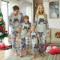 Calsunbaby Halloween Porodica koja odgovara pidžami Postavi crtani Halloween Print Raglan Tops pantalone