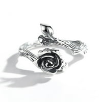 Prstenovi za žene Retro i stare ruže prsten jednostavan dizajn temperamenta hladan vjetar modni nakit