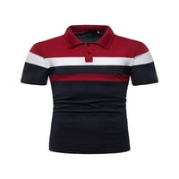 Sanviglor Muška polo majica kratkih rukava TOP CAPEL CAT THIrts Comfy majica Golf Henley Red Blue XL
