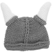 Lijepa beba o Horn šešir jesen zimska dječje šešira topla vuna Crochet Beanie Hat za dječje novorođenčad