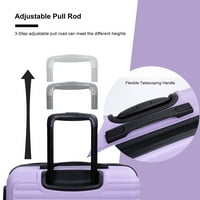 Kompleti za prtljag, proširivi ABS Hardshell Clears prtljag, čvrsti lagani izdržljivi kofer sa dvije